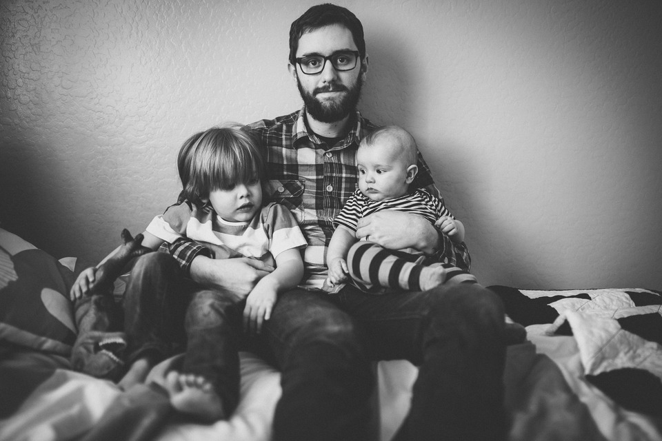 Hank Hampton with Henry and Charlie / Amy Winningham Photography