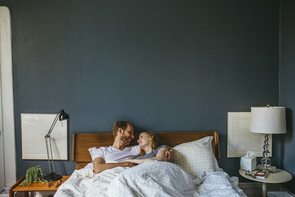 engagement session in the san francisco mission district, making pancakes, hiking bernal heights