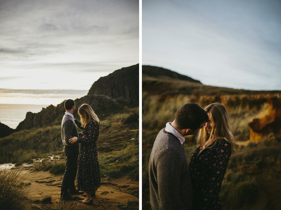 sunset photos of kate and isaac for their oregon coast anniversary session